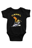 Camel Baskılı Unisex Siyah Bebek Body - Zıbın