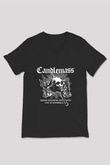 Candlemass Baskılı Unisex Siyah V Yaka Tişört
