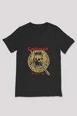 Candlemass Baskılı Unisex Siyah V Yaka Tişört