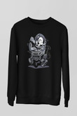 Car Racer Mario Baskılı Unisex Siyah Sweatshirt