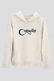 Caravan Baskılı Beyaz Unisex Kapüşonlu Sweatshirt