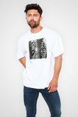 Carcass Baskılı Unisex Beyaz Oversize Tişört