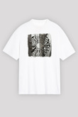 Carcass Baskılı Unisex Beyaz Oversize Tişört