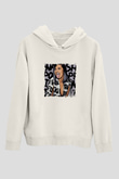 Cardi B Baskılı Unisex Beyaz Kapüşonlu Sweatshirt