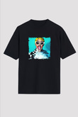 Cardi B Baskılı Unisex Oversize Siyah Tişört