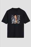 Cardi B Baskılı Unisex Oversize Siyah Tişört