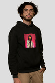 Cardi B Baskılı Unisex Siyah Hoodie