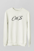 Cardi B Beyaz Unisex Sweatshirt