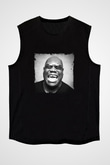 Carl Cox Baskılı Unisex Siyah Kolsuz Tişört