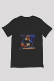 Carl Cox Baskılı Unisex Siyah V Yaka Tişört