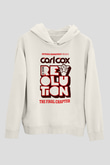 Carl Cox Beyaz Unisex Kapşonlu Sweatshirt