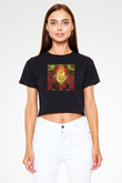 Carl Cox Siyah  Crop Top Tişört