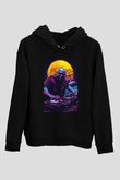 Carl Cox Siyah Unisex Kapüşonlu Sweatshirt