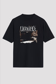 Carnifex Baskılı Unisex Siyah Oversize Tişört