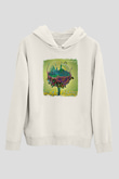 Carousel Kings Baskılı Unisex Beyaz Hoodie