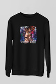 Carousel Kings Baskılı Unisex Siyah Sweatshirt