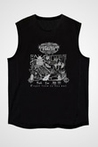Carpathian Forest Baskılı Unisex Siyah Kolsuz Tişört - Tshirt