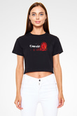 Carrie Siyah   Crop Top Tişört