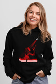 Carrie Siyah Unisex Kapüşonlu Sweatshirt