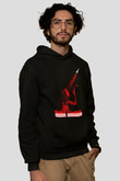 Carrie Siyah Unisex Kapüşonlu Sweatshirt