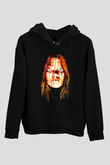 Carrie Siyah Unisex Kapüşonlu Sweatshirt