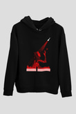 Carrie Siyah Unisex Kapüşonlu Sweatshirt