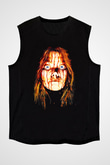 Carrie Siyah Unisex Kolsuz Tişört