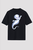 Casper the Friendly Ghost Siyah Unisex Oversize Tişört