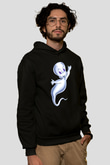 Casper the Friendly Ghost Siyah Unisex Kapüşonlu Sweatshirt