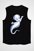 Casper the Friendly Ghost Siyah Unisex Kolsuz Tişört