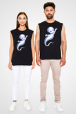 Casper the Friendly Ghost Siyah Unisex Kolsuz Tişört