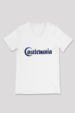 Castlevania: Lords of Shadow Beyaz Unisex V Yaka Tişört T-Shirt