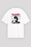 Casualties Baskılı Beyaz Unisex Oversize Tişört - Tshirt