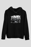 Casualties Baskılı Unisex Siyah Kapüşonlu Sweatshirt