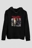 Casualties Baskılı Unisex Siyah Kapüşonlu Sweatshirt