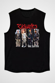 Casualties Baskılı Unisex Siyah Kolsuz Tişört - Tshirt