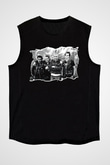 Casualties Baskılı Unisex Siyah Kolsuz Tişört - Tshirt