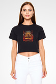 Cattle Decapitation Baskılı Unisex Siyah Crop Top Tişört
