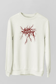 Cattle Decapitation Beyaz Unisex Sweatshirt