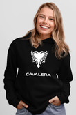 Cavalera Baskılı Unisex Siyah Kapüşonlu Sweatshirt