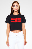 Cavalera Conspiracy Siyah Crop Top Tişört