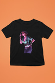Caveira Baskılı Unisex Siyah Çocuk Tişört - Tshirt