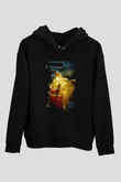 Çaycı Siyah Unisex Kapşonlu Sweatshirt