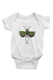Çekirge Baskılı Beyaz Unisex Bebek Body - Zıbın