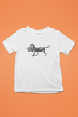 Çekirge Baskılı Beyaz Unisex Beyaz Çocuk Tişört - Tshirt
