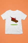 Çekirge Baskılı Beyaz Unisex Beyaz Çocuk Tişört - Tshirt