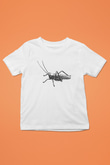 Çekirge Baskılı Beyaz Unisex Beyaz Çocuk Tişört - Tshirt
