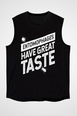 Çekirge Baskılı Unisex Siyah Kolsuz Tişört - Tshirt