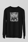 Çekirge Baskılı Unisex Siyah Sweatshirt