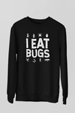 Çekirge Baskılı Unisex Siyah Sweatshirt
